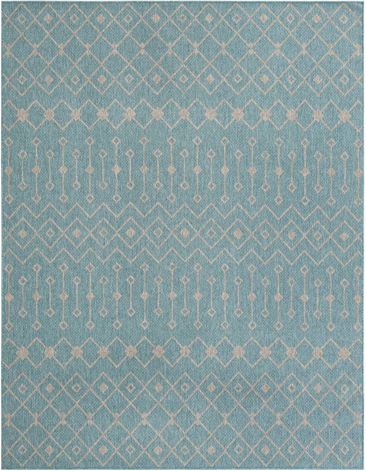 Detail image of 7' 10 x 10' Easy-Clean Trellis Indoor / Outdoor Rug