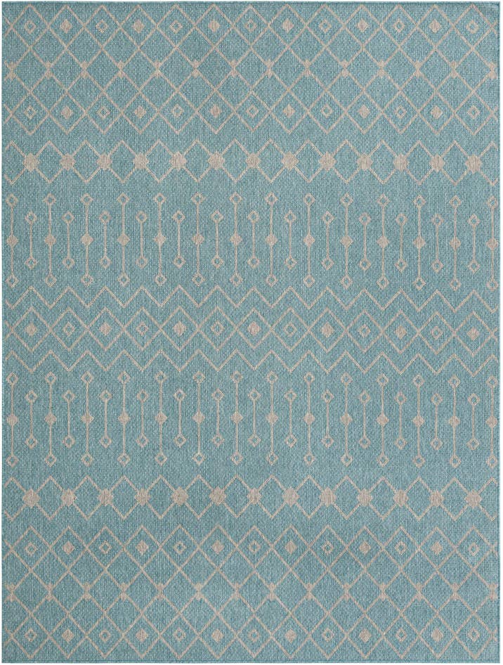 Detail image of 7' 10 x 10' Easy-Clean Trellis Indoor / Outdoor Rug