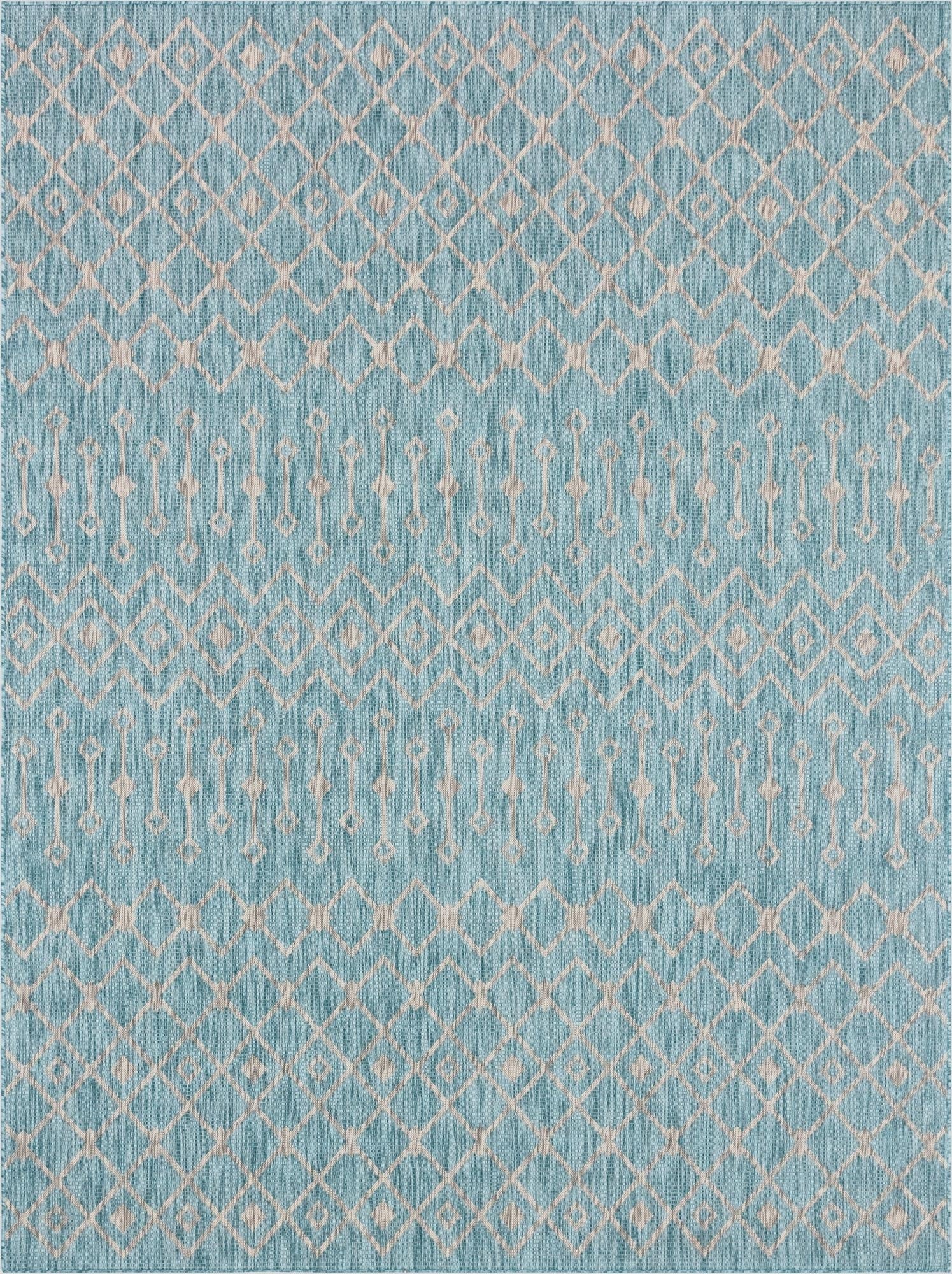 9' x 12'  Washable Trellis Indoor / Outdoor Rug