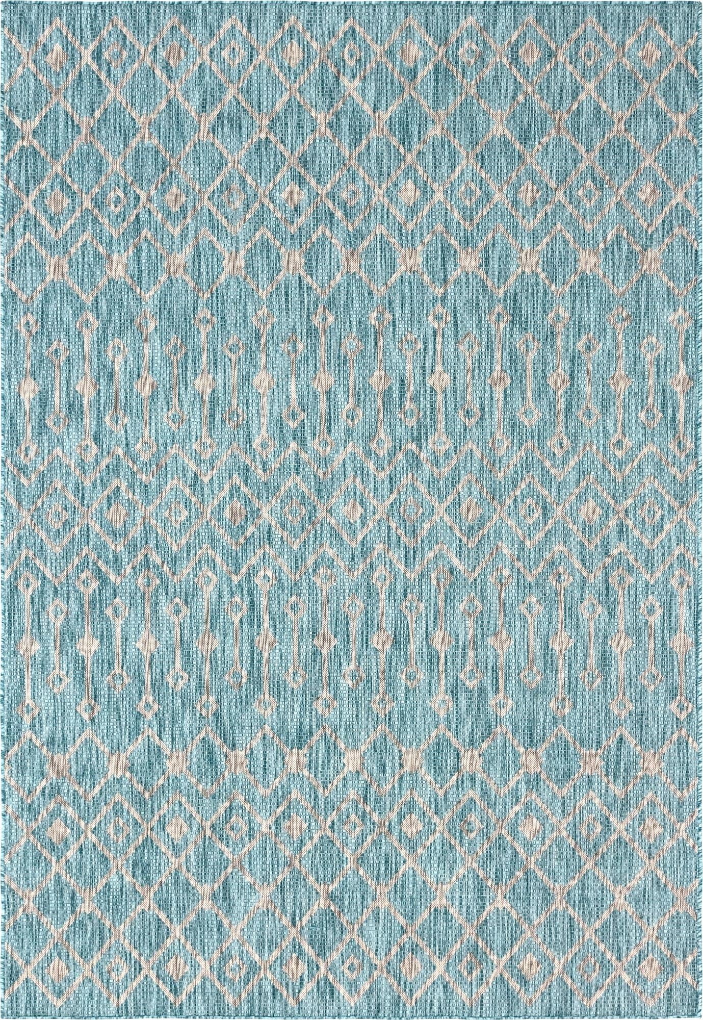 Primary image 7' x 10'  Washable Trellis Indoor / Outdoor Rug