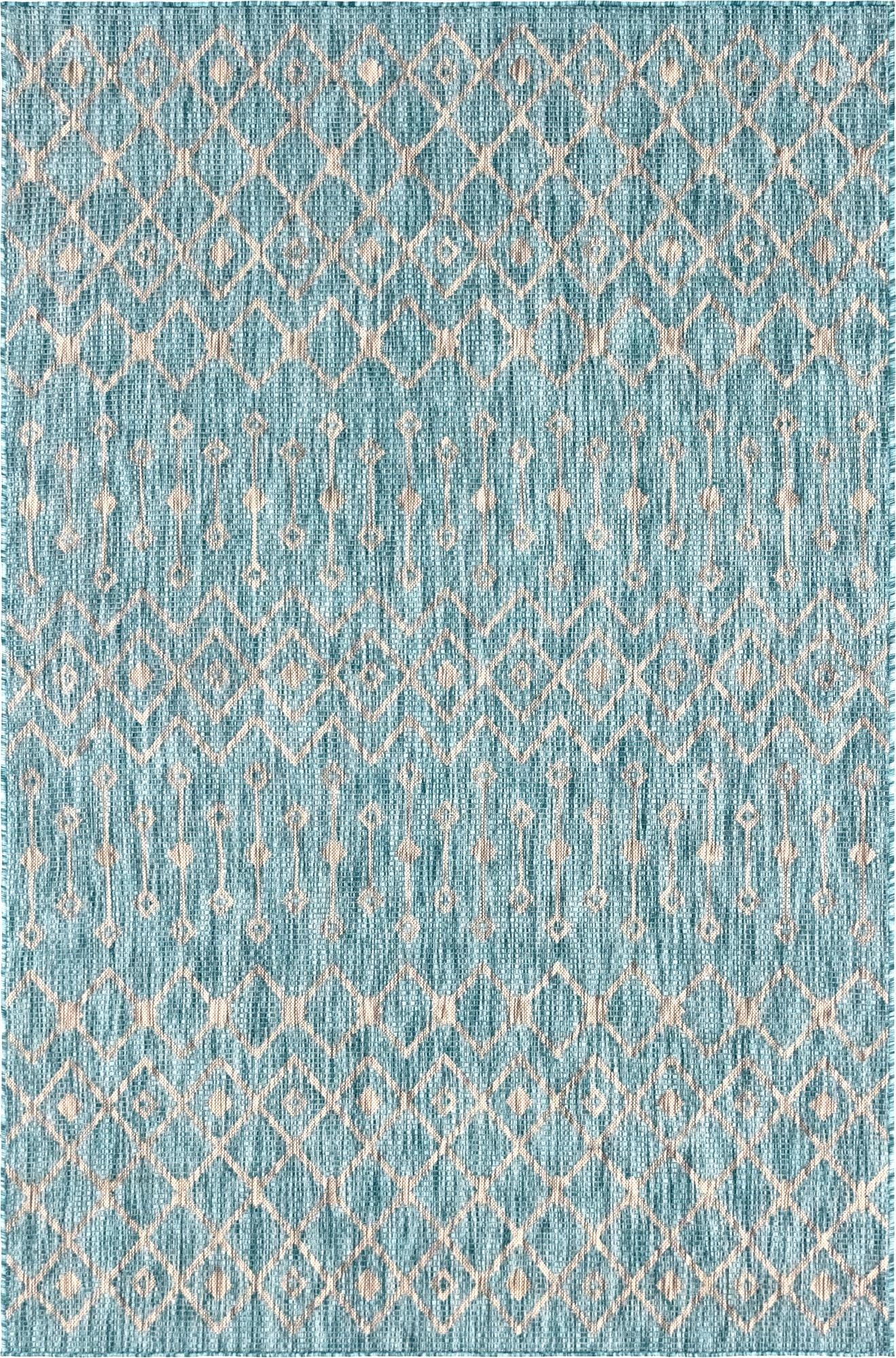 Primary image 6' x 9'  Washable Trellis Indoor / Outdoor Rug