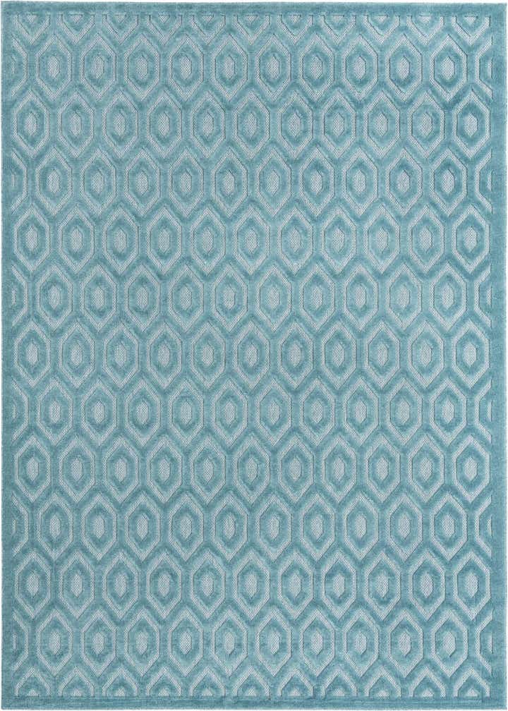 9' x 12' Easy-Clean Trellis Textured Indoor / Outdoor Rug