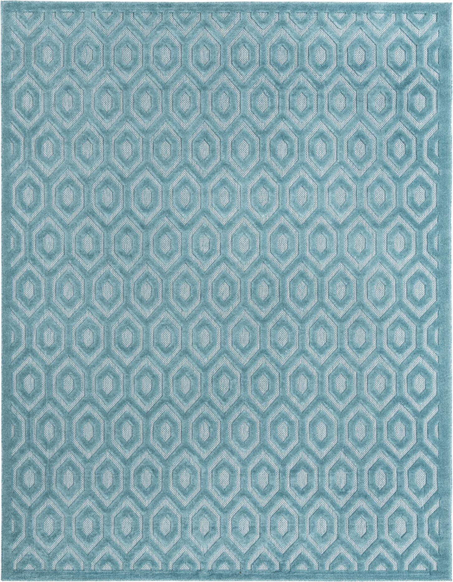 9' x 12' Easy-Clean Trellis Textured Indoor / Outdoor Rug
