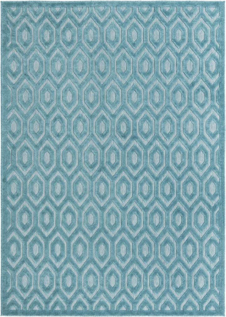 7' 10 x 10' Easy-Clean Trellis Textured Indoor / Outdoor Rug