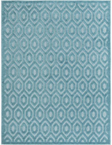 7' 10 x 10' Easy-Clean Trellis Textured Indoor / Outdoor Rug
