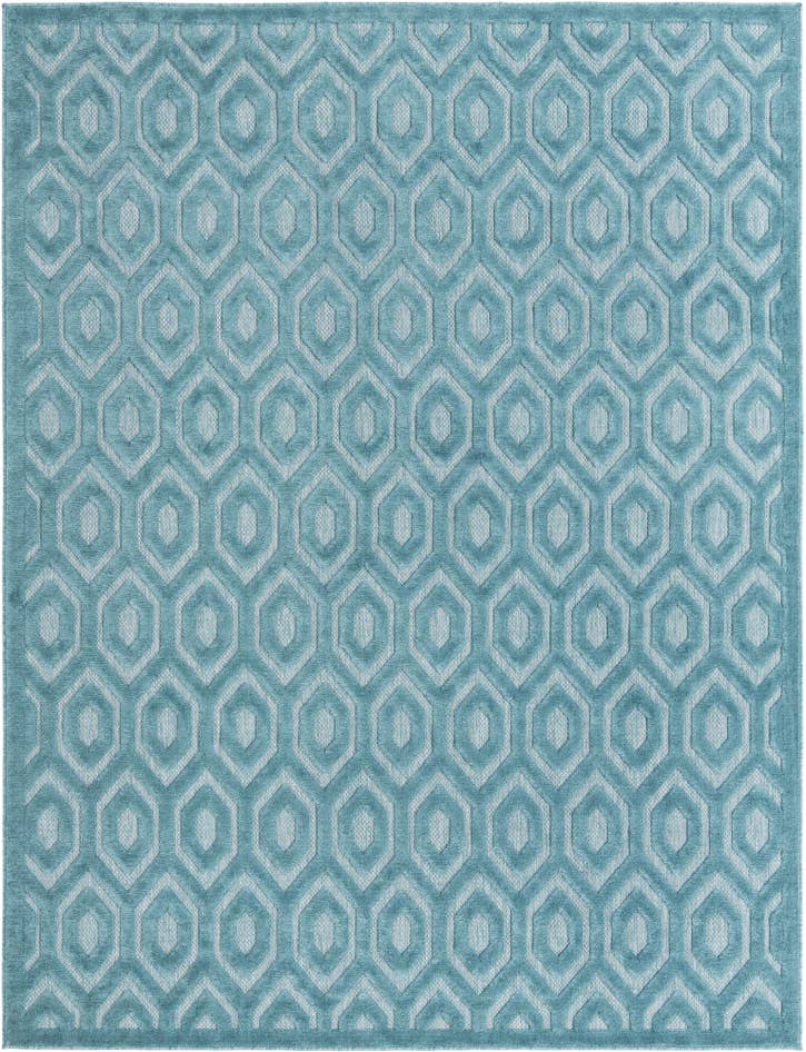 Detail image of 7' 10 x 10' Easy-Clean Trellis Textured Indoor / Outdoor Rug