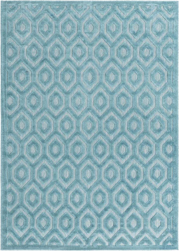6' x 9' Easy-Clean Trellis Textured Indoor / Outdoor Rug