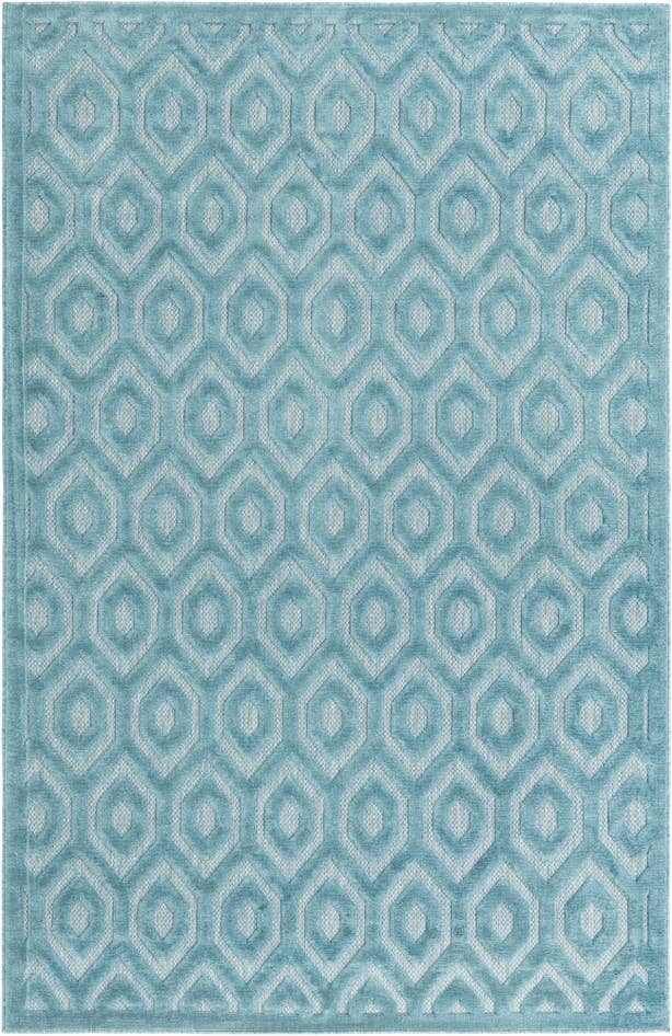 Detail image of 6' x 9' Easy-Clean Trellis Textured Indoor / Outdoor Rug