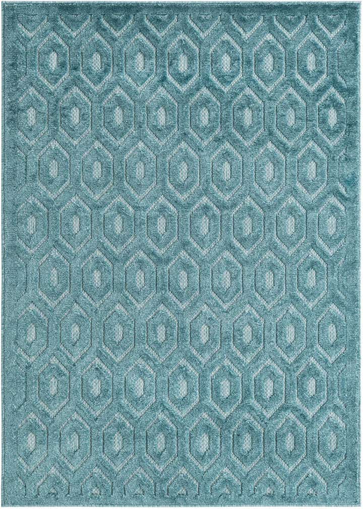 4' x 6' Easy-Clean Trellis Textured Indoor / Outdoor Rug