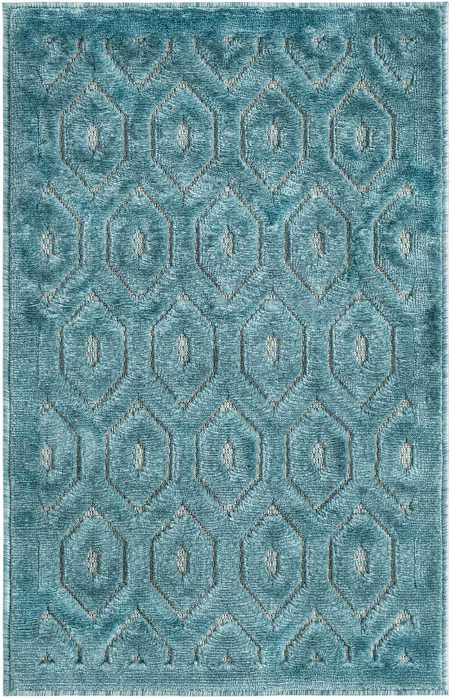 2' x 3' Easy-Clean Trellis Textured Indoor / Outdoor Rug