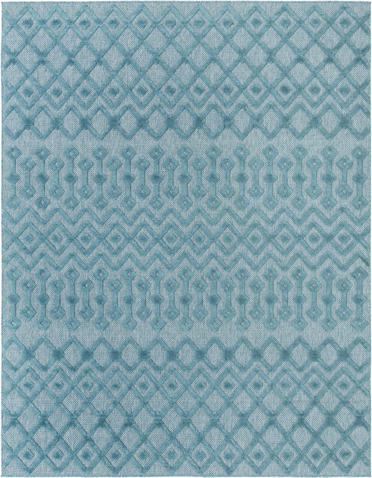 Detail image of 7' 10 x 10' Easy-Clean Trellis Textured Indoor / Outdoor Rug