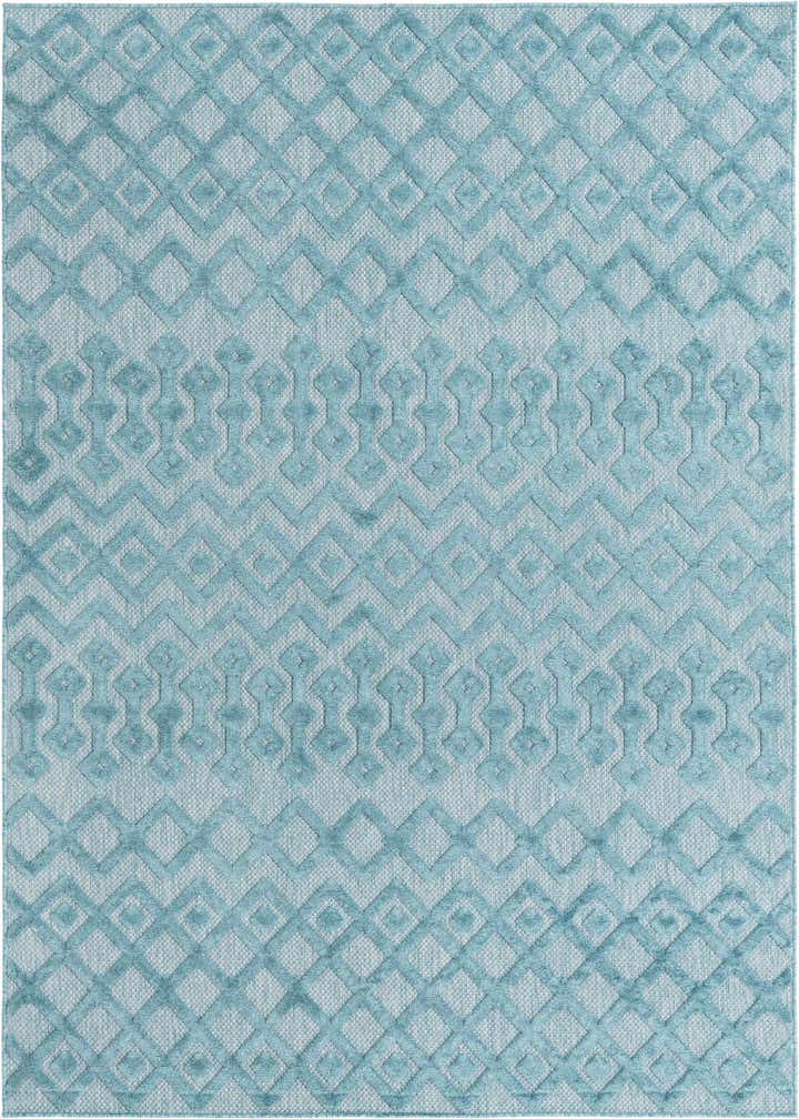 6' x 9' Easy-Clean Trellis Textured Indoor / Outdoor Rug