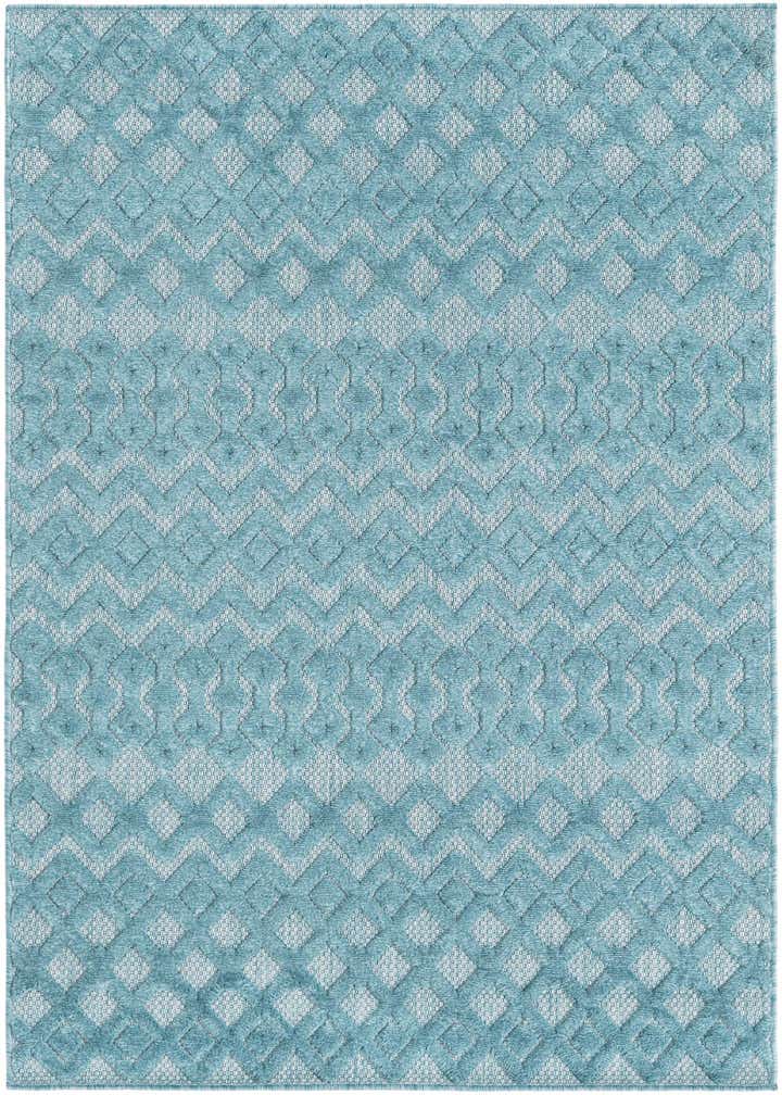 4' x 6' Easy-Clean Trellis Textured Indoor / Outdoor Rug