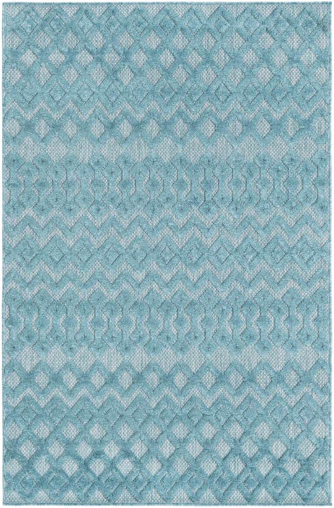 4' x 6' Easy-Clean Trellis Textured Indoor / Outdoor Rug
