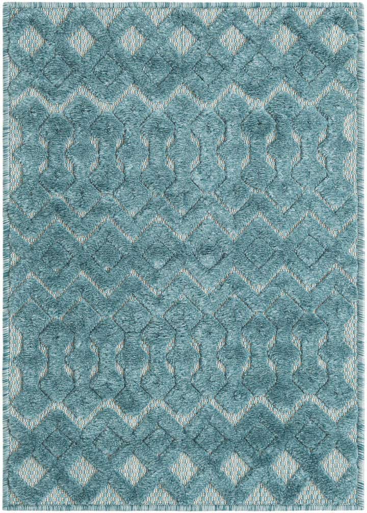 2' x 3' Easy-Clean Trellis Textured Indoor / Outdoor Rug