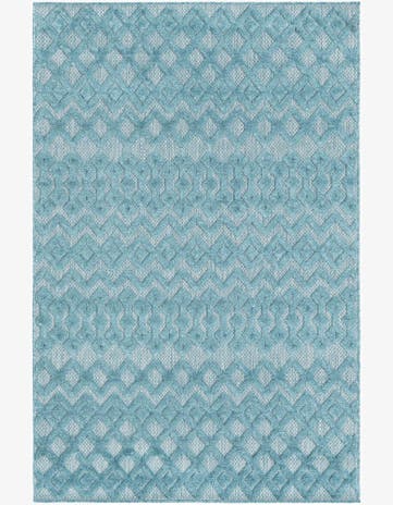 4' x 6' Easy-Clean Trellis Textured Indoor / Outdoor Rug