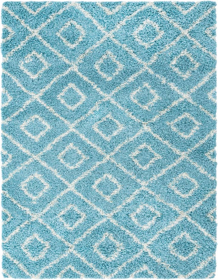Detail image of 5' 3 x 8' Trellis Shag Rug