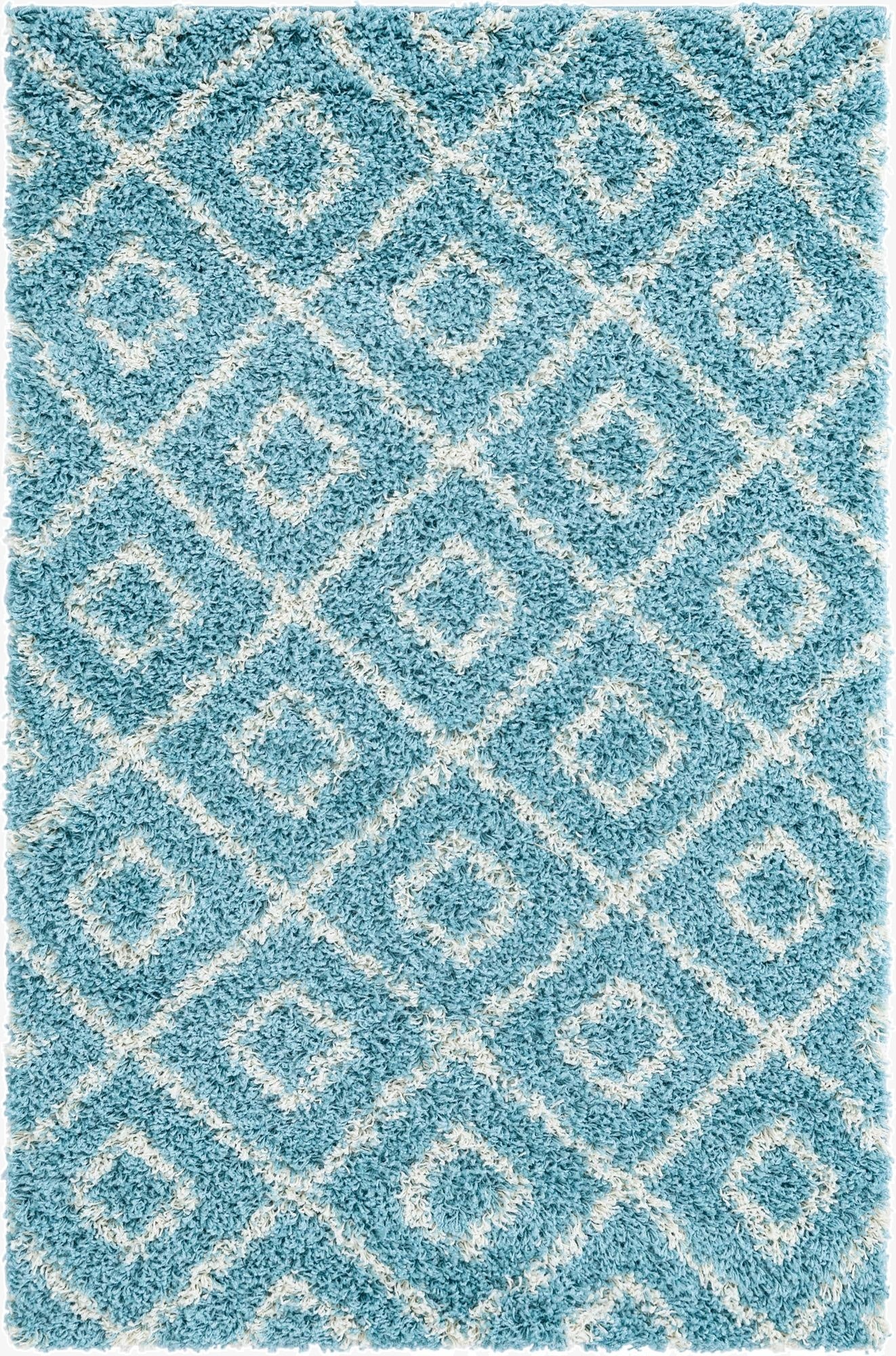 4' x 6' Trellis Shag Rug