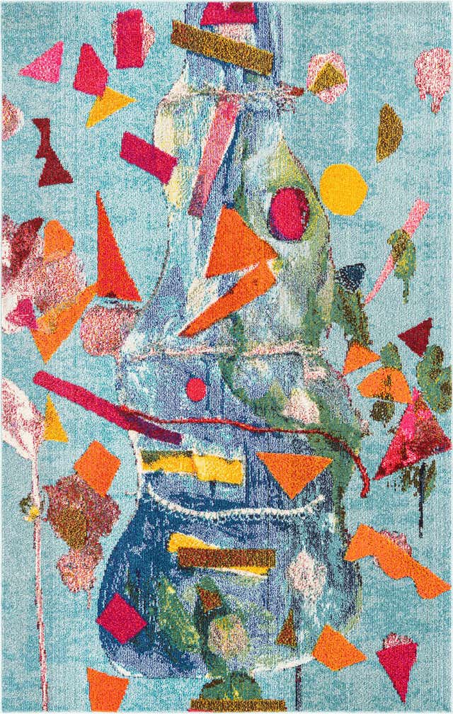 5' 3 x 8' Washable Vivid Rug