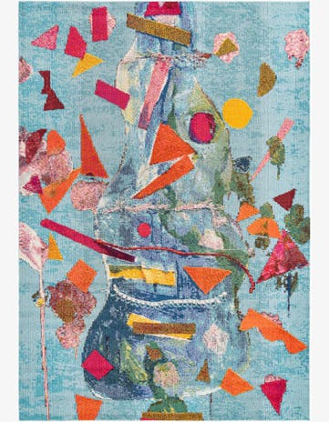 9' 10 x 14' Washable Vivid Rug