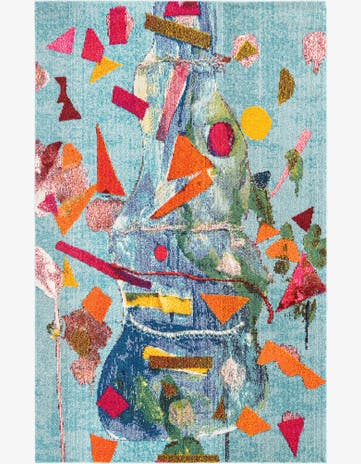 5' 3 x 8' Washable Vivid Rug