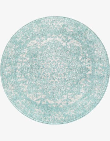 Aqua Arlington Round Rug