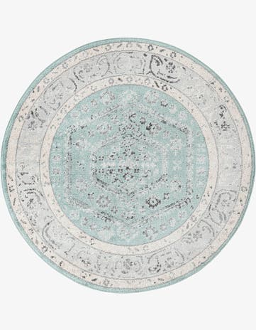 Aqua Aurelia Round Rug