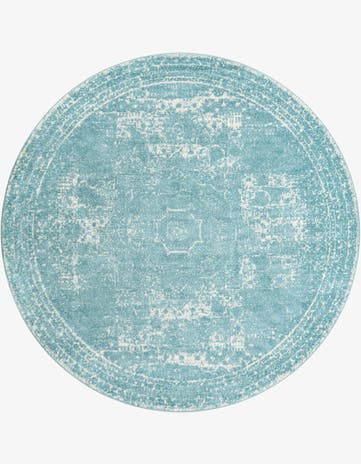 Aqua Dover Round Rug