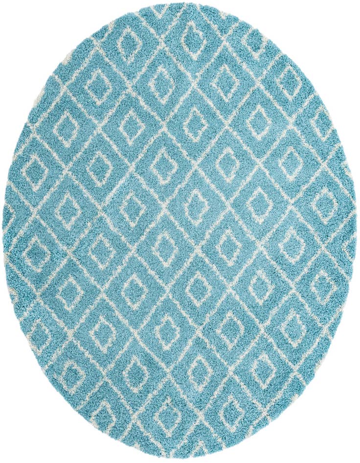 Detail image of 10' x 10' Lattice Shag Round Rug