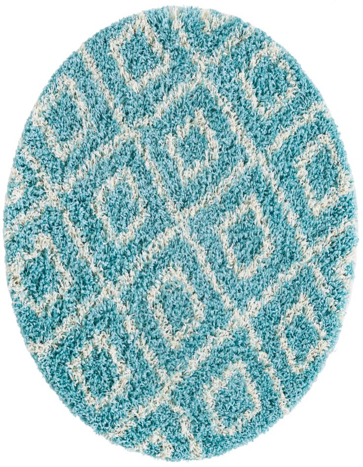 Detail image of 3' 3 x 3' 3 Lattice Shag Round Rug