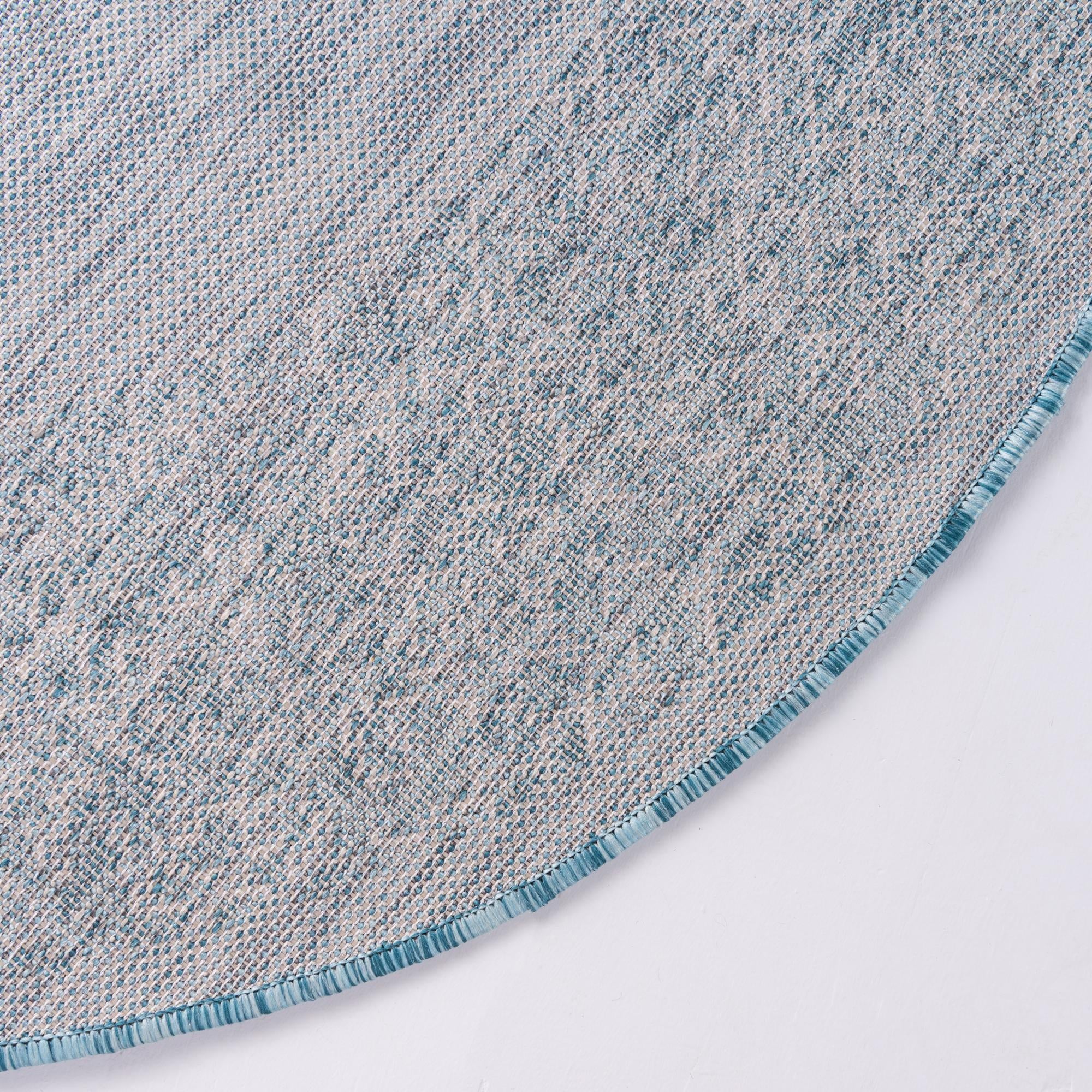 13' x 13' Easy-Clean Border Indoor / Outdoor Round Rug