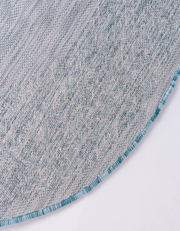 Detail image of 4' x 4'  Washable Border Indoor / Outdoor Round Rug