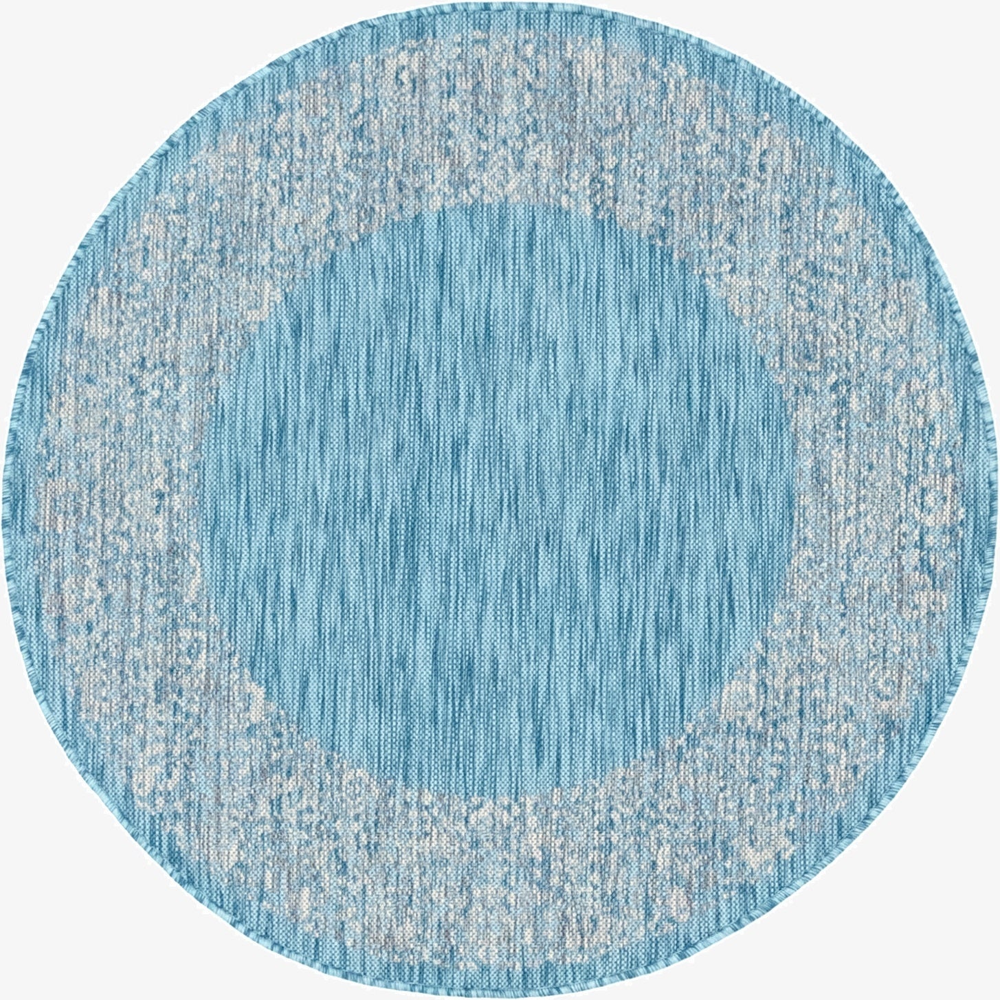 4' x 4'  Washable Border Indoor / Outdoor Round Rug