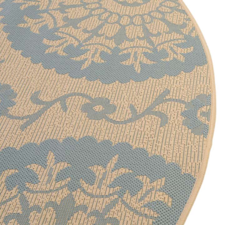 6' x 6' Easy-Clean Botanical Indoor / Outdoor Round Rug