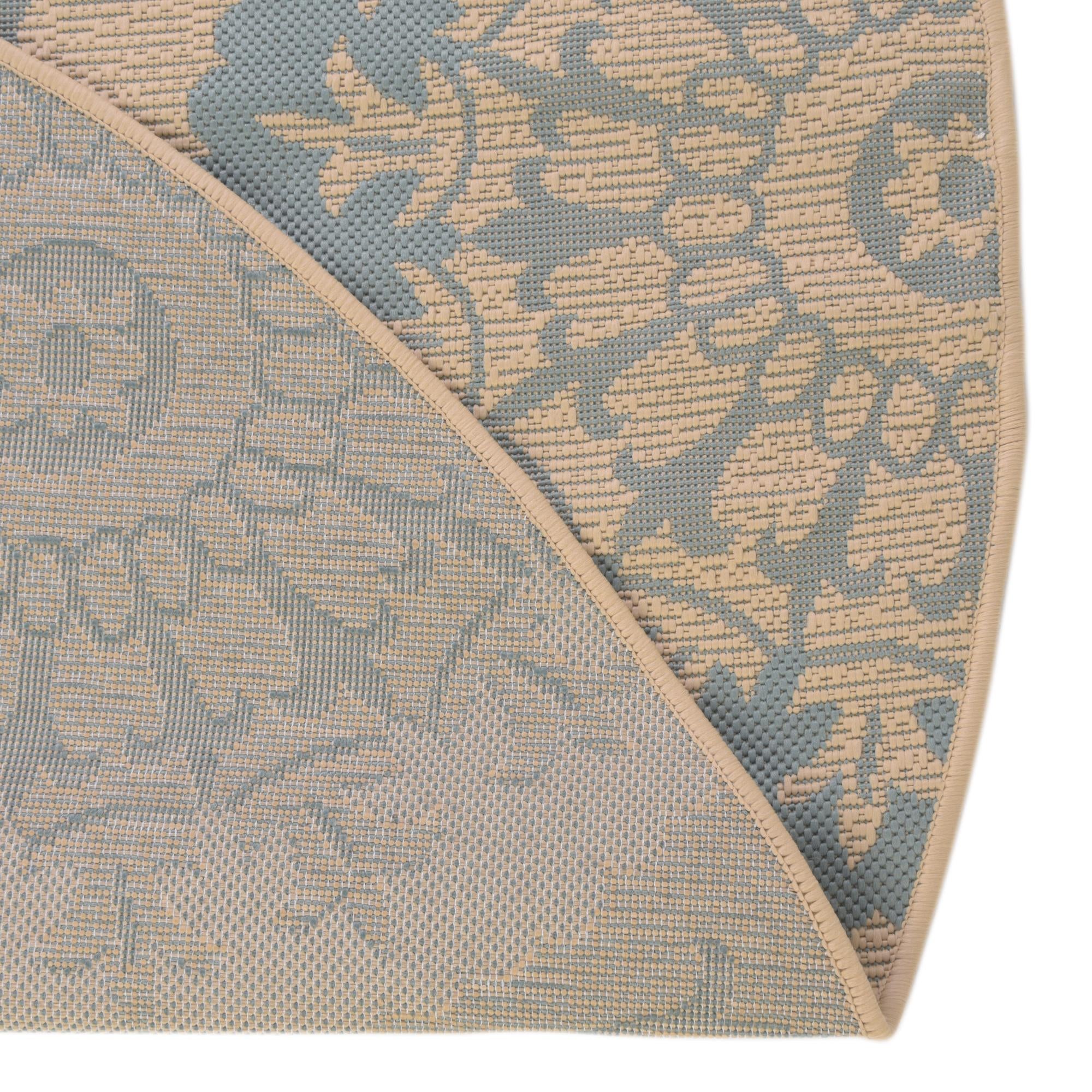 6' x 6' Easy-Clean Botanical Indoor / Outdoor Round Rug