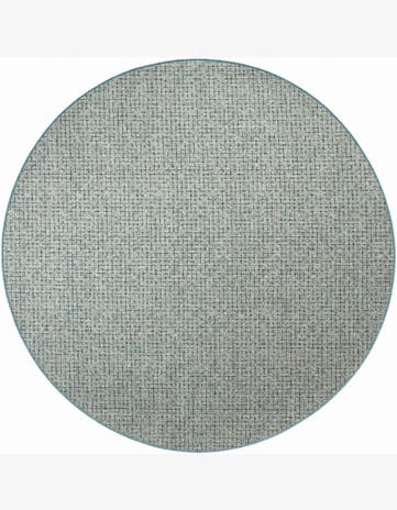 7' 10 x 7' 10 Easy-Clean Checkered Indoor / Outdoor Round Rug
