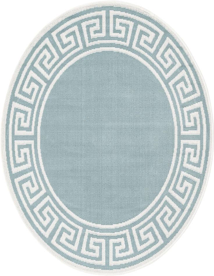 Detail image of 4' x 4' Easy-Clean Coastal Indoor / Outdoor Round Rug