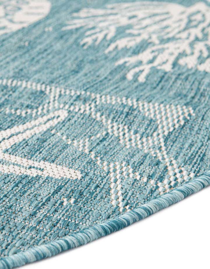 13' x 13' Easy-Clean Coastal Indoor / Outdoor Round Rug