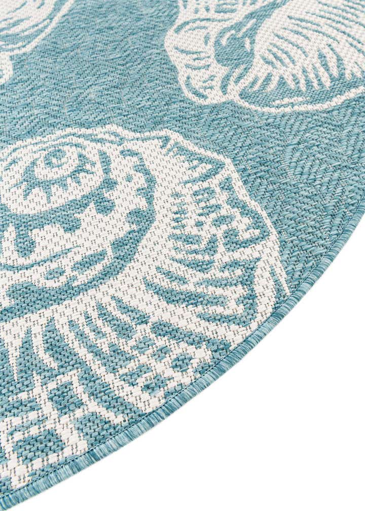 13' x 13' Easy-Clean Coastal Indoor / Outdoor Round Rug