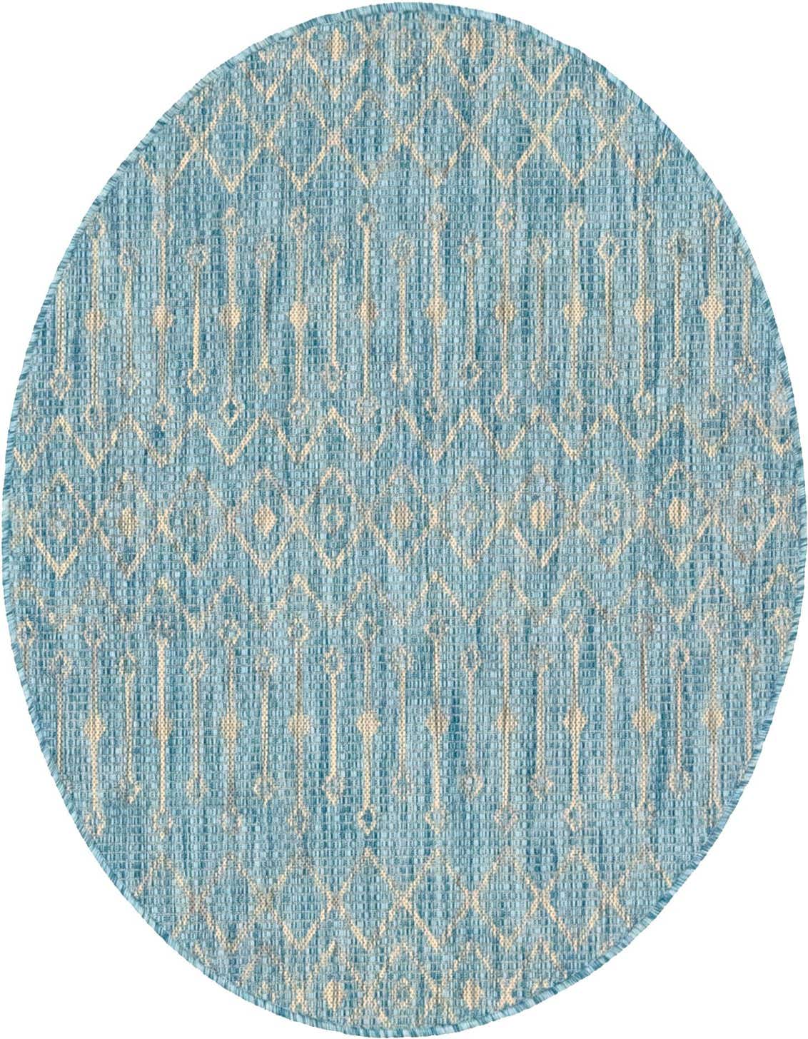 4' x 4' Easy-Clean Lattice Indoor / Outdoor Round Rug