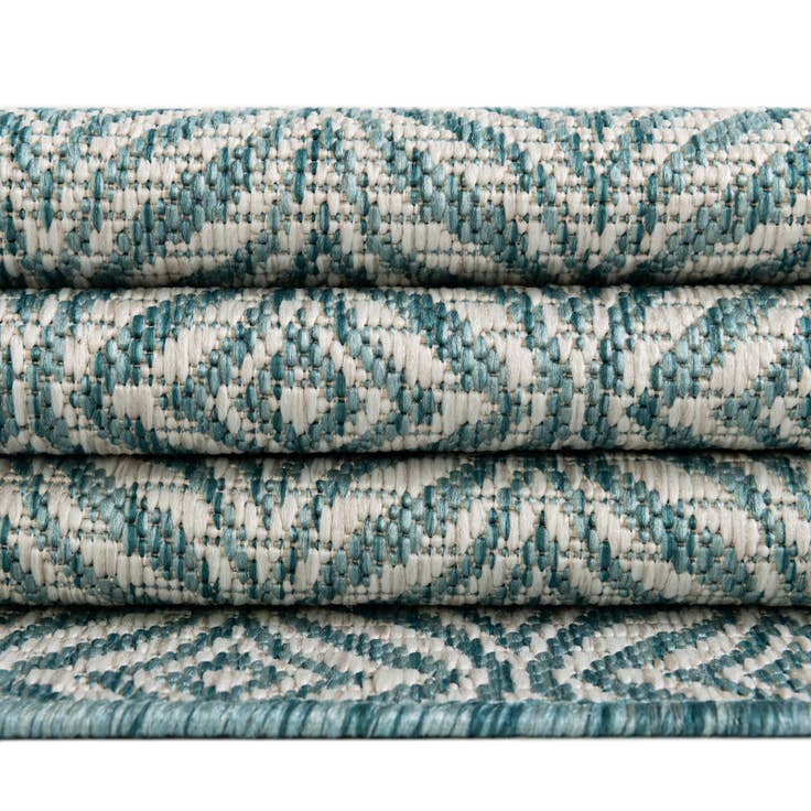 Detail image of 4' x 4' Easy-Clean Lattice Indoor / Outdoor Round Rug