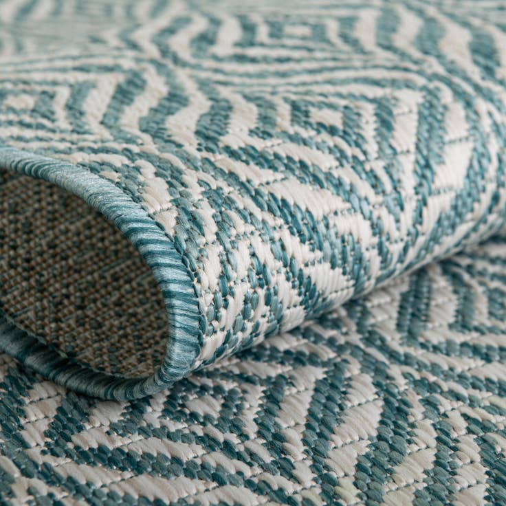 Detail image of 4' x 4' Easy-Clean Lattice Indoor / Outdoor Round Rug