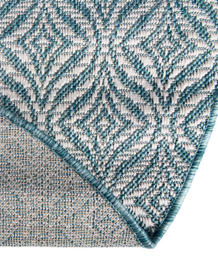4' x 4' Easy-Clean Lattice Indoor / Outdoor Round Rug