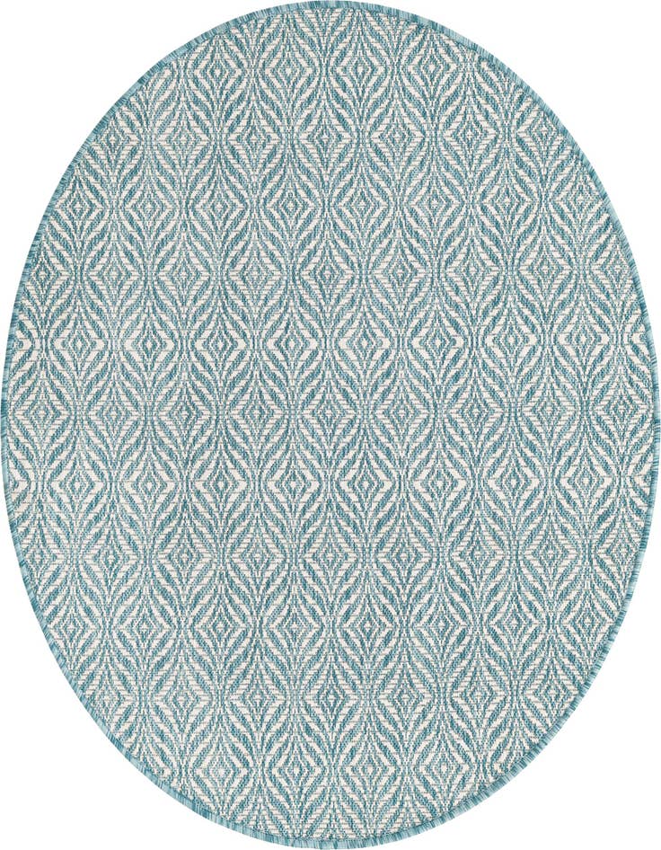 Detail image of 4' x 4' Easy-Clean Lattice Indoor / Outdoor Round Rug