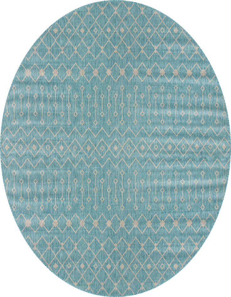Detail image of 10' 8 x 10' 8 Easy-Clean Lattice Indoor / Outdoor Round Rug