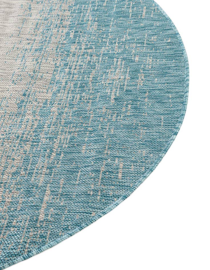 Detail image of 13' x 13' Easy-Clean Modern Indoor / Outdoor Round Rug