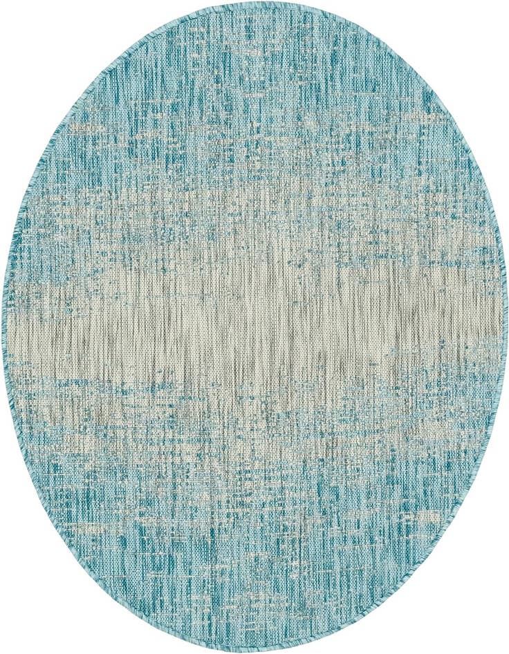 Detail image of 4' x 4' Easy-Clean Modern Indoor / Outdoor Round Rug
