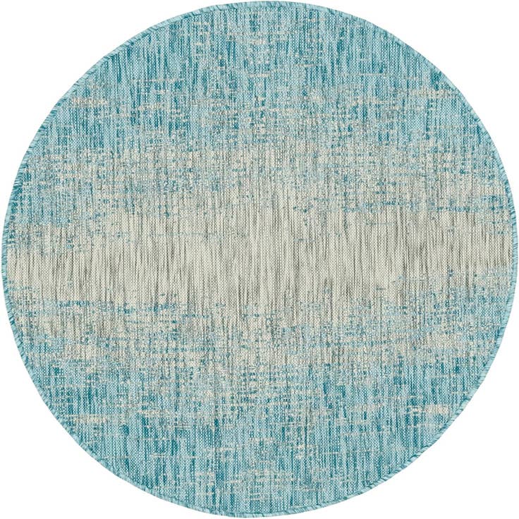 Detail image of 4' x 4' Easy-Clean Modern Indoor / Outdoor Round Rug