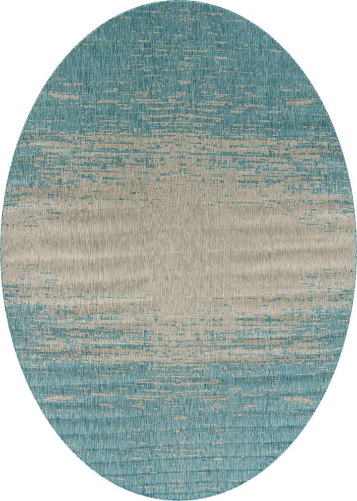 10' 8 x 10' 8 Easy-Clean Modern Indoor / Outdoor Round Rug