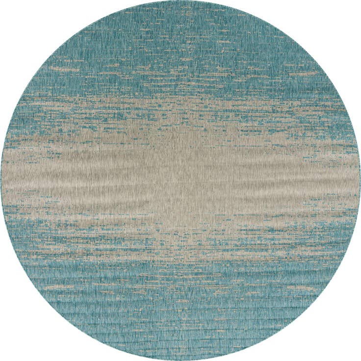Detail image of 10' 8 x 10' 8 Easy-Clean Modern Indoor / Outdoor Round Rug